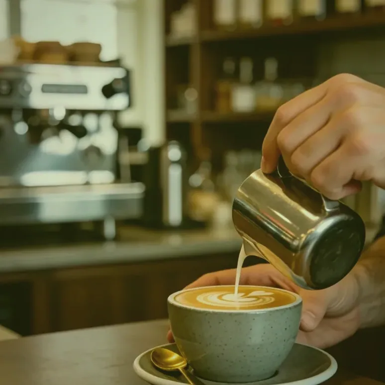 Grilled fish and green mango plated at the pass